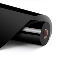 Loklik SG-HTV-1010-US-L-B2B, Hitzebeständige Vinylrolle, Glattes wärmeübertragendes Vinyl, Schwarz, Monochromatisch, Glänzend, 305 mm