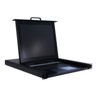 Inter-Tech KVM-1708 LED - KVM-Konsole mit KVM-Switch - 8 Anschlüsse - PS/2, USB - QWERTZ - 43.2 cm (17")