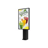 Peerless AV KOF555-1-SAM-EUK - Aufstellung - Ultra-Slim / modular - für Digital Signage Panel - Outdoor - verriegelbar - Schwarz - Bildschirmgröße: 139.7 cm (55")