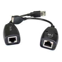 Techly IUSB-EXTENDTY5, USB, RJ-45, Schwarz