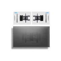 StarTech.com Befestigungskit (Wandmontage, 2 vertikale Haltebügel) - neigbar - für Flachbildschirm - low profile,VESA 600x400,45Kg - Aluminium, Stahl - Schwarz, Silber - Bildschirmgröße: 81.3-165.1 cm (32"-65")