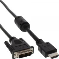 InLine HDMI-DVI Adapterkabel - 19pol Stecker auf 18+1 Stecker - mit Ferrit - 1,8m