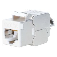 Intellinet 791304, Flach, Edelstahl, Weiß, RJ-45, Weiblich, 10GBase-T, Gold