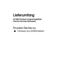 HP 982X - 194 ml - Hohe Ergiebigkeit - Schwarz