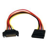 StarTech.com 20cm SATA Strom Verlängerung - Stecker / Buchse - Serial-ATA Strom Verlängerungskabel - Spannungsversorgungs-Verlängerungskabel - SATA-Stromstecker (M)