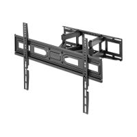 Manhattan TV & Monitor Mount, Wall, Full Motion, 1 screen, Screen Sizes: 37-65", Black, VESA 100x100 to 600x400mm, Max 40kg, LFD, Tilt & Swivel with 3 Pivots, Lifetime Warranty - Befestigungskit (Wandmontage)