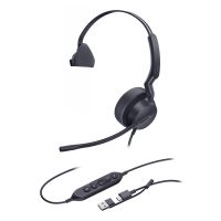 Yealink Mono-UC-Headset mit USB-C/A-Anschluss, Kabelgebunden, Anrufe/Musik, 20 - 20000 Hz, 116 g, Kopfhörer, Schwarz