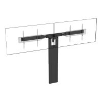 Vision VFM-F51/D - Aufstellung - fest - für 2 LCD-/Plasma-Konsolen - Aluminium, Stahl - Schwarz - Bildschirmgröße: 139.7-218.4 cm (55"-86")