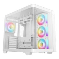 Deepcool CG530U 4F, Tower, PC, Weiß, ATX, ITX, micro ATX, Acrylnitril-Butadien-Styrol (ABS), SPCC, Gehärtetes Glas, 16 cm