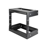StarTech.com 8HE 19 Zoll Wand Netzwerk Rack - 2 Pfosten, offener Rahmen mit einstellbare Tiefe(30-50cm) Rack für AV/Daten/IT/Studio Geräete - inkl.Käfigmuttern und Schrauben (RK812WALLOA)