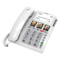 Bea-fon ML10 LTE, Analoges Telefon, Kabelgebundenes Mobilteil, Freisprecheinrichtung, 500 Eintragungen, Anrufer-Identifikation, Weiß