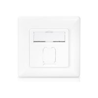 DIGITUS CAT 6A Klasse EA Netzwerkdose, designkompatibel, geschirmt, Unterputz, 4 Richtungen