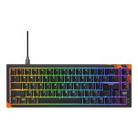 Cherry K5 PRO TMR COMPACT, Kabelgebunden, USB, Mechanischer Switch, QWERTY, RGB-LED, Schwarz, Orange