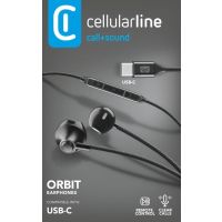 Cellularline ORBIT, Kabelgebunden, Anrufe/Musik, 52 g, Kopfhörer, Schwarz