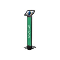 Compulocks Galaxy Tab A8 10.5" Space Enclosure Brandable Floor Stand - Aufstellung - für Tablett - Branding-fähig - verriegelbar - hochwertiges Aluminium - Schwarz - Bildschirmgröße: 26.7 cm (10.5")