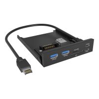 ICY BOX IB-HUB1419-i3 - Hub - front panel for 3.5" bay, USB Type-E connection