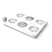 ROLINE Rack-Lüfter - 4 Ventilatoren, mit Thermostat - auf Dach montierbar - Hellgrau, RAL 7035 - 48.3 cm (19")