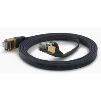 WANTEC Flaches CAT6A FTP Patchkabel, 7 m, Cat6a, F/UTP (FTP), RJ-45, RJ-45, Schwarz