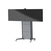 SMS Presence Mobile Video Conference Motororized - Wagen - motorisiert - für 2 LCD-/Plasma-Konsolen - verriegelbar - Aluminium, anthrazit - Bildschirmgröße: von 116,8 cm (ab 46")