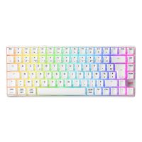 Cherry XTRFY K33 Compact Wireless, Kabellos, USB + RF Wireless + Bluetooth, Mem-chanical key switch, AZERTY, RGB-LED, Weiß