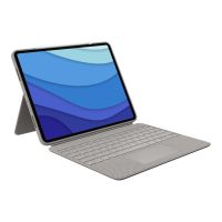 Logitech Combo Touch - Tastatur und Foliohülle - mit Trackpad - hintergrundbeleuchtet - Apple Smart connector - QWERTY - GB - Sand - für Apple 12.9-inch iPad Pro (5. Generation)
