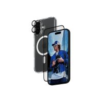 PanzerGlass 3-in-1 Schutzpacket - hintere Abdeckung für Mobiltelefon - ultraweite Passform mit EasyAligner - kompatibel mit MagSafe - recycelter Kunststoff, Polyethylenterephthalat (PET)