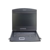 DIGITUS 19" LCD KVM Konsole, 1-Port VGA, spanische Tastatur