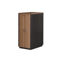 DIGITUS SOUNDproof DN-19 42U-SO-T - Schrank Netzwerkschrank - Schwarz, RAL 9005, Teak - 42HE - 48.3 cm (19")