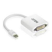 ATEN MiniDisplay-Port-DVI-Adapter, Mini DisplayPort, DVI-I, Männlich, Weiblich, Gerade, Gerade