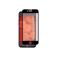 E.V.I. DISPLEX Real Glass - Bildschirmschutz für Handy - 3D - Glas - Rahmenfarbe schwarz - für Apple iPhone 6, 7, 8, SE (2. Generation)