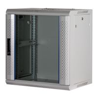 Rockstable 12 HE 19" Wandschrank mit Glastür in Weiß, Wandmontiertes Regal, 12U, 60 kg, Sperrschloss, Weiß