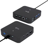 i-tec USB-C DP Dual HDMI Docking Station with Power Delivery 100 W, Kabelgebunden, USB 3.2 Gen 2 (3.1 Gen 2) Type-C, 100 W, 10,100,1000 Mbit/s, Schwarz, 10 Gbit/s