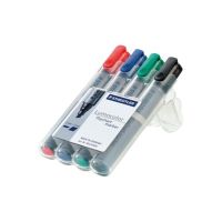 STAEDTLER Lumocolor - Marker - für Flipchart - Schwarz, Rot, Blau, Grün - wasserbasierte Tinte - 2-5 mm (Packung mit 4)