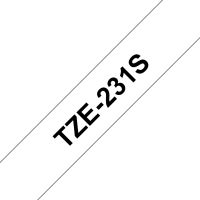 Brother TZE231S, Schwarz auf weiss, TZe, 1,2 cm, 4 m, Sichtverpackung, 1,2 cm