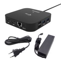 i-tec USB-C Dual HDMI Docking Station with Power Delivery 100 W + Universal Charger 100W, Kabelgebunden, USB 3.2 Gen 2 (3.1 Gen 2) Type-C, 100 W, 10,100,1000 Mbit/s, Schwarz, 10 Gbit/s
