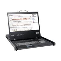 Eaton Tripp Lite Series 8-Port Rack Console VGA KVM Switch w/ 19" LCD 1U TAA - KVM-Konsole mit KVM-Switch - 8 Anschlüsse - PS/2 - 48.3 cm (19")