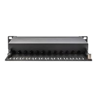 DIGITUS Cat.6A Patch Panel, geschirmt, 12-Port, 1HE, 10", schwarz