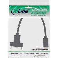 InLine USB 3.2 Gen.2 Adapterkabel - Stecker C auf Einbaubuchse C - 0,20m