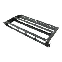 VALUE MPO Panel for 3 Modules - Blankes Paneel für Glasfaser-Kassette - Rack montierbar - Schwarz - 1U (19")