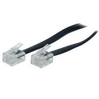 S/CONN maximum connectivity 6m RJ11, 6 m, RJ11, RJ11, Schwarz, Transparent, Männlich, Männlich