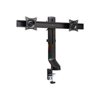 Kensington SmartFit Space-Saving Dual Monitor Arm - Befestigungskit - neig- und schwenkbar - für 2 Monitore - Aluminium, Kunststoff, Stahl - Schwarz - Bildschirmgröße: bis zu 68,6 cm (bis zu 27 Zoll)