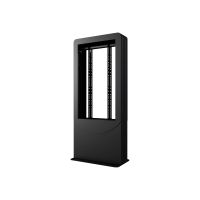 Peerless Portrait Back-to-Back Kiosk KIPC2555B-3-EUK - Aufstellung - für 2 LCD-Displays/AV-Systeme - verriegelbar - Aluminium, Stahl - Glanzschwarz - Bildschirmgröße: 139.7 cm (55")