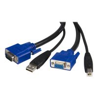 StarTech.com KVM Kabel USB VGA für KVM Switch 1,8m - Kabelsatz für KVM Umschalter 2x USB A/B Stecker 2x VGA Stecker- Octopuskabel - Tastatur- / Video- / Maus- / USB-Kabel - HD-15 (VGA)