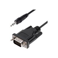 StarTech.com 3ft (1m) DB9 to 3.5mm Serial Cable for Serial Device Configuration, RS232 DB9 Male to 3.5mm Cable for Calibrating Projectors, Digital Signage, and/or TVs via Audio Jack - Al-Mylar EMI Shielding (9M351M-RS232-CABLE)