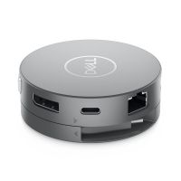 Dell Pro-7-in-1-USB-C-Travel-Adapter – DA310, Kabelgebunden, USB 3.2 Gen 2 (3.1 Gen 2) Type-C, 10,100,1000 Mbit/s, Silber, 3840 x 2160 Pixel, 1920 x 1080 Pixel