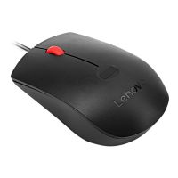 Lenovo Maus - optisch - 3 Tasten - kabelgebunden - USB - Schwarz - für 100e Chromebook (2nd Gen)