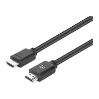 Manhattan Hohe Geschwindigkeit - HDMI-Kabel mit Ethernet - HDMI männlich zu HDMI männlich - 7.5 m - Doppelisolierung - Schwarz - geformt, Unterstützung für 4K60Hz (3840 x 2160)