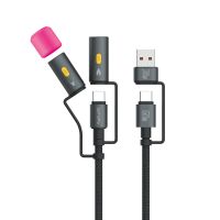 4smarts 541060, 1 m, USB C, USB C, USB 2.0, 0,48 Gbit/s, Schwarz, Grau