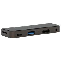 Exsys EX-1222HM, Kabelgebunden, USB 3.2 Gen 1 (3.1 Gen 1) Type-C, 87 W, Anthrazit, MicroSD (TransFlash), MicroSDHC, MicroSDXC, Aluminium