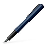 FABER-CASTELL Hexo, Blau, Kartuschenfüllsystem, Aluminium, Edelstahl, Medium, Beidhändig